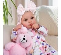 BABESIDE Bebe Reborn - Poupée Réaliste Fille en Vinyle de 20 Pouces - Bébé Poupon avec Accessoires Complets, Parfaite pour Les Câlins et Les Récréations