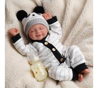 BABESIDE Poupée Reborn - 17 Pouces Réaliste Nouveau-né Bébé Fille, Corps en Tissu Doux Poupées Reborn avec Vêtements et Accessoires pour Enfant de 3 Ans et Plus