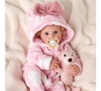 BABESIDE Poupées Reborn Bébé Réalistes de 40 cm Corps Souple, Cheveux Blonds Bouclés, Coffret Cadeau, Collectionneurs, pour Enfants de 3 Ans et Plus