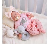 BABESIDE Poupées Reborn Fille - 17 Pouces Réaliste Bébé Poupée Nouveau-né Vinyle Lavable comme - Fabriqué Ressemble à Un Vrai Bébé avec Accessoires