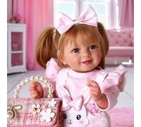 BABESIDE Realistic Reborn Baby Doll Girl - 20-inch Lifelike Reborn Doll, Soft Cloth Body Reborn Toddler with Outfit & Accessories for Girls Boys Age 3+