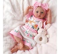 BABESIDE Reborn Fille 20 Pouces - Réaliste Bebe Poupées La Tête et Les Membres sont en Vinyle Corps en Tissu - Poupee Nouveau-né pour Enfants de 3 Ans et Plus (Yeux Bleus)