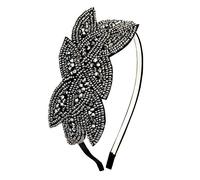 BABEYOND 1920s Bandeau pour Femme avec serre-tête Gatsby années 20 Taille Unique Noir