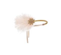 BABEYOND 1920s Flapper Headband Roaring 20s Headpiece Gatsby Ostrich Feather Headpiece with Crystal