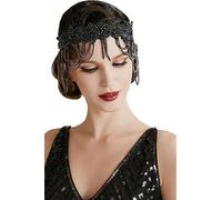 BABEYOND 1920s Flapper Headpiece Roaring 20s Headband Great Gatsby Headband Chain for Women Vintage Hair Accessory
