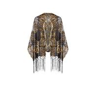 BABEYOND 1920s Sequined Shawl Châle Pashmina, Noir/doré, Taille Unique Femme