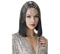 BABEYOND Bandeau Cristal Charleston Femme-Coiffe Vintage avec Strass des Années 1920 Bijoux de Tête en Chaînes Accessoires Gatsby,Doré