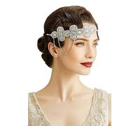 BABEYOND - Bandeau en cristal des années 1920 - Gatsby - Accessoire de cheveux Argenté