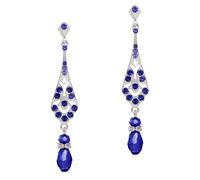 BABEYOND Boucles d'oreilles pendantes style vintage années 1920 avec perles style Gatsby, Cristal