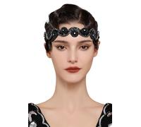 BABEYOND Coiffe Charleston pour femme - Bandeau années 20 Gatsby années 1920, accessoire vintage pour femme