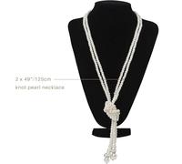 BABEYOND Collier de fausses perles Art déco pour femme, collier de perles d'imitation années 1920