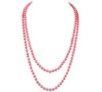 BABEYOND Collier de perles d'imitation tendance style années 1920 Gatsby - Accessoire de costume - Long collier de perles, 150 cm, Verre