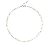 BABEYOND Collier Ras du Cou-Perles d'Imitation pour Femme Collier Court Rond Perle Simple pour Mariage Valentin Blanc (Diamètre de perles 6mm)