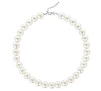 BABEYOND Collier Ras du Cou-Perles d'Imitation pour Femme Collier Court Rond Perle Simple pour Mariage Valentin Blanc (Diamètre de perles 14mm)