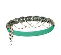 BABEYOND Flapper Bandeau Gatsby des années 1920 - Vintage - Strass - Pour mariage, bal de fin d'année - Pour femme - Vert