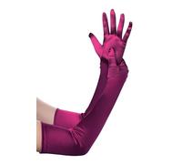 BABEYOND Gants Longs en Satin-Gants de Soirée Opéra des Années 20 Longueur des Coudes Extensibles Classique pour Mariage Soirée Opéra Rouge Vin 55CM
