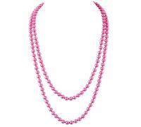 BABEYOND Long collier en perles d'imitation tendance de style Collier Long de fausses perles pour Mariage Fiançailles 140 cm, 139.7 cm, Verre