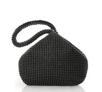 BABEYOND Pochette de soirée en perles pour femme - Style vintage et élégant - Triangle - Pour fête des années 1920, bal de fin d'année, mariage, noir 2, One Size, Contemporain