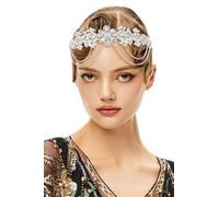 BABEYOND Serre-tête Gatsby Flapper années 1920 avec strass - Accessoire Charleston pour femme