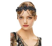BABEYOND Serre-tête Gatsby Flapper années 1920 avec strass - Accessoire Charleston pour femme