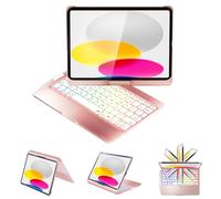 BABG Étui avec Clavier pour iPad 10e génération et iPad 11e (A16, 2025), iPad Air 11/iPad Pro 11" et iPad Air 5e/Air 4ème Clavier, sans pavé Tactile, pivotant à 360°, 7 Modes d'utilisation