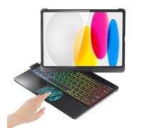 BABG Étui avec Clavier Tactile pour iPad 10e génération et iPad 11e (A16, 2025), iPad Air 11 (M3, M2/iPad Pro 11", Clavier iPad Air 5e/Air 4e, pivotant à 360°, 7 Modes d'utilisation, rétroéclairage