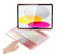 BABG Étui avec clavier tactile pour iPad 10e génération et iPad 11e (A16, 2025), iPad Air 11 (M3, M2/iPad Pro 11" et clavier iPad Air 5e/Air 4e, pivotant à 360°, 7 modes d'utilisation, rétroéclairage