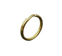 Babhlora Porte-clés Double Couche Plat/Rond en Laiton Pur, adapté aux Porte-clés de Voiture, Accessoires décoratifs et Suspendus, 5 pièces(Aperture D20mm)