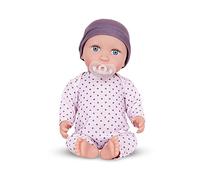 Babi - Poupée Bébé (Clair) - Yeux Bleus et Chapeau Lilas - Poupée Nouveau-né de 36 cm - Teint moyennement Clair et Yeux Bleus - Corps Souple et Tenue Amovible - Chapeau et Sucette Lilas - 3 Ans et +