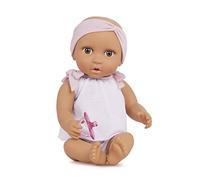 Babi - Poupée Bébé (Medium) - Yeux Bruns et Bandeau Rose - Poupée Nouveau-né de 36 cm - Yeux Bruns et Teint Moyen - Ensemble 2 pièces Souple et Amovible - 2 Ans et +