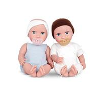 Babi - Poupée Nouveau-née de 35 cm au Corps Souple - Fille et garçon Jumeaux - Tons de Peau moyennement clairs et Yeux Bleus - Tenues Amovibles et Accessoires de Sucette, 2 Ans +