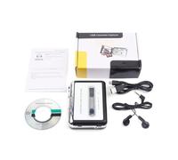 BABIBAOBEI Adaptateur cassette vers numérique compact avec connectivité USB intégrée pour conversion à la maison, numériseur de bande portable