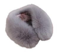 BABIBAOBEI Cache-cou d'hiver de luxe - Écharpe à isolation thermique légère pour les activités par temps froid et les cadeaux - Écharpe d'hiver portable, gris clair, taille unique