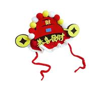 BABIBAOBEI Chapeau de dieu de la richesse symbolique pour chien, chat, Nouvel An chinois avec corde réglable pour festival, rassemblement, événement, Nouvel An chinois