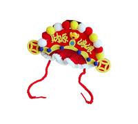 BABIBAOBEI Chapeau de dieu de la richesse symbolique pour chien, chat, Nouvel An chinois avec corde réglable pour festival, rassemblement, événement, Nouvel An chinois
