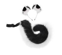 BABIBAOBEI Costumes pour chien avec oreilles de chien, serre-tête avec queue de chien, fausses fourrures, serre-tête avec oreilles d'animal, pour Noël, Halloween, déguisements Cosplay, cadeaux