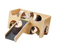 BABIBAOBEI Ensemble de jouets arc-en-ciel pour hamster, cachette, balançoire et balançoire, jouet de sport pour animaux domestiques, cage pour hamster, cochon d'Inde