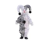 BABIBAOBEI Figurine de clown en céramique sur le thème du carnaval - Sculpture - Célébrations de vacances - Centre de table pour festival, décoration de bureau - Poupée de clown en céramique