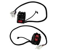 BABIBAOBEI Kit de commande de guidon de moto - Éclairage intégré - Cornes de contrôle de klaxon - Matériaux haute résistance pour interrupteurs électriques ergonomiques de guidon