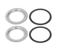 BABIBAOBEI Lot de 2 adaptateurs d'évier en acier pour évacuation des déchets - Installation simple pour drainage lisse - Joints en caoutchouc pour élimination des ordures