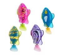 BABIBAOBEI Lot de 4 poissons de natation activés par le mouvement pour interaction avec animal de compagnie - Jouet électrique pour chatons