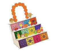 BABIBAOBEI Ofrenda Boîte d'ombres traditionnelles en bois personnalisable Jour des morts Décoration culturelle Ofrenda