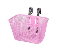 BABIBAOBEI Panier avant de vélo pour enfants en métal avec guidon réglable, boîte de rangement facile à installer pour filles