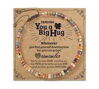 BABIBAOBEI Pierre réglable tissée à la main avec motifs de carte de bénédiction pour personnaliser des styles uniques, taille unique, Comme décrit