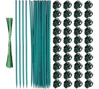 BABIBAOBEI Poteaux de plantes extensibles avec clips réglables pour intérieur/extérieur - Stabilité des pots et de la vigne - piquets réglables pour légumes