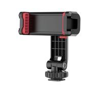 BABIBAOBEI Support de téléphone rotatif à 360°, double fente pour griffe froide, support vertical horizontal pour équipement de photographie, poignée de téléphone