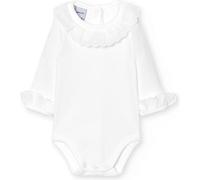 BABIDU Body bébé 100% coton à manches longues, body nouveau-né avec col en dentelle avec ouverture au dos, tissu respirant hypoallergénique pour peaux sensibles, vêtements d'hiver unisexes pour bébé