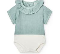 BABIDU Body bébé à manches courtes 100% coton, body nouveau-né en tissu Bambula avec col volanté, doux, respirant et hypoallergénique pour peaux sensibles, vêtements unisexes pour bébé