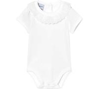 BABIDU Body bébé à manches courtes avec col en dentelle, tissu 100% coton hypoallergénique, doux et respirant pour les peaux sensibles, body nouveau-né pour garçons et filles