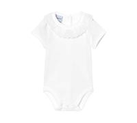 BABIDU Body bébé à manches courtes avec col en dentelle, tissu 100% coton hypoallergénique, doux et respirant pour les peaux sensibles, body nouveau-né pour garçons et filles